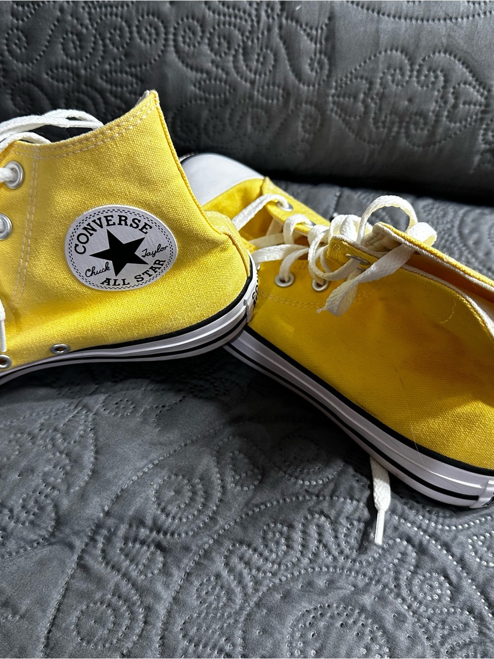 Converse Yellow High-Top Canvas Sneakers